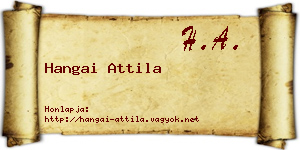 Hangai Attila névjegykártya