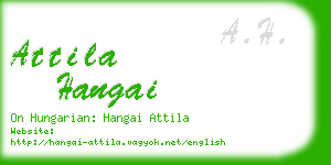 attila hangai business card